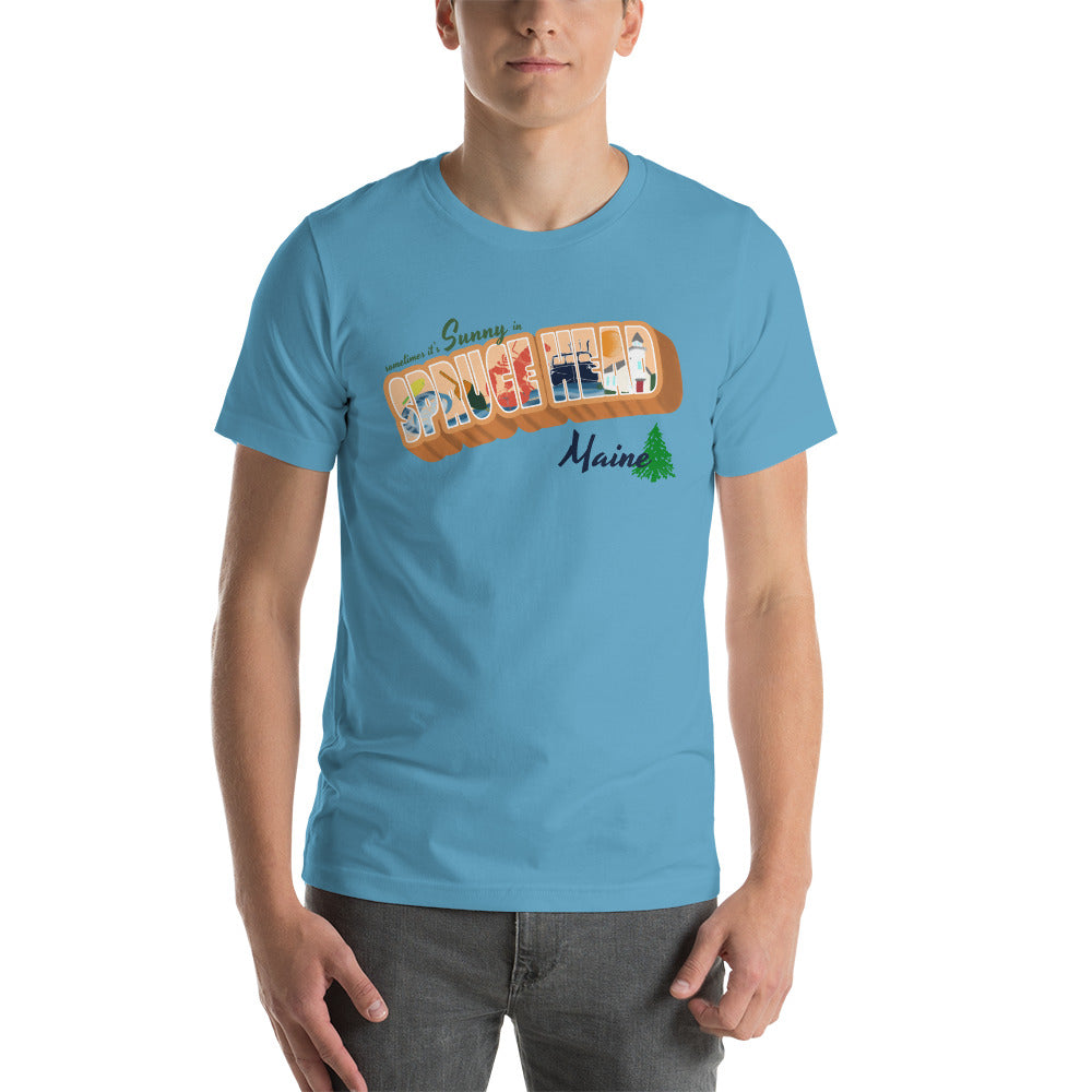 Sunny in Spruce Head Unisex t-shirt