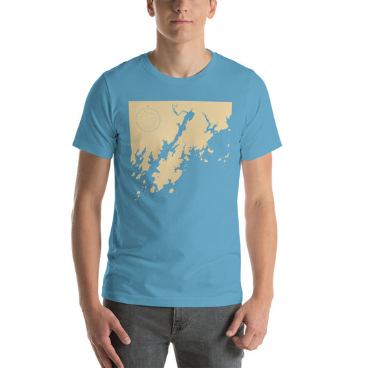 Nautical Map Unisex t-shirt