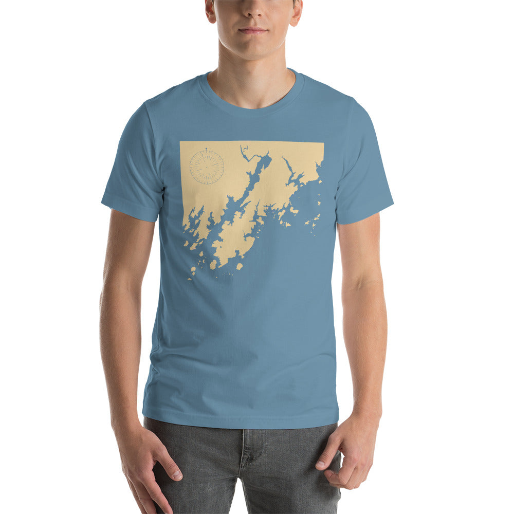 Nautical Map Unisex t-shirt