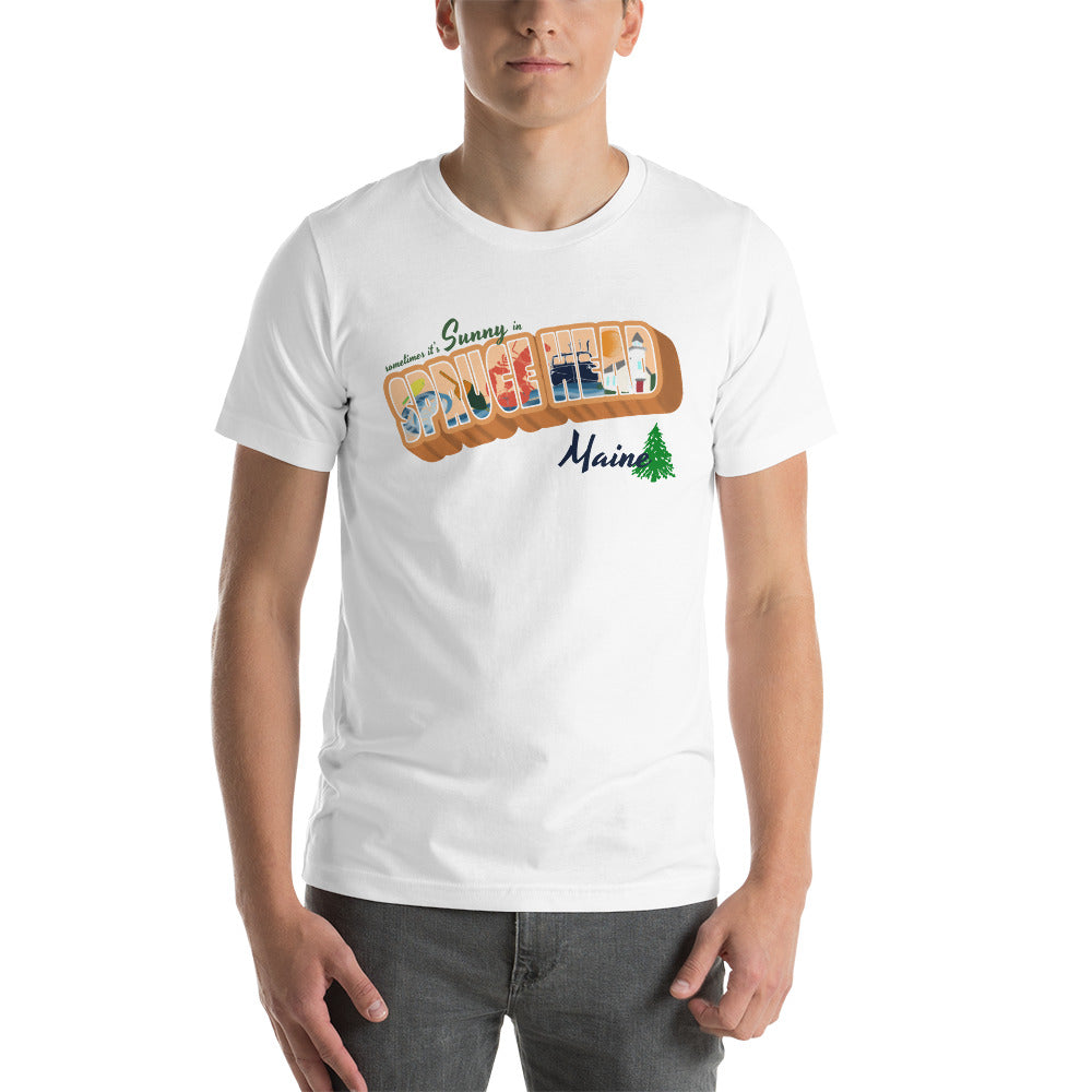 Sunny in Spruce Head Unisex t-shirt