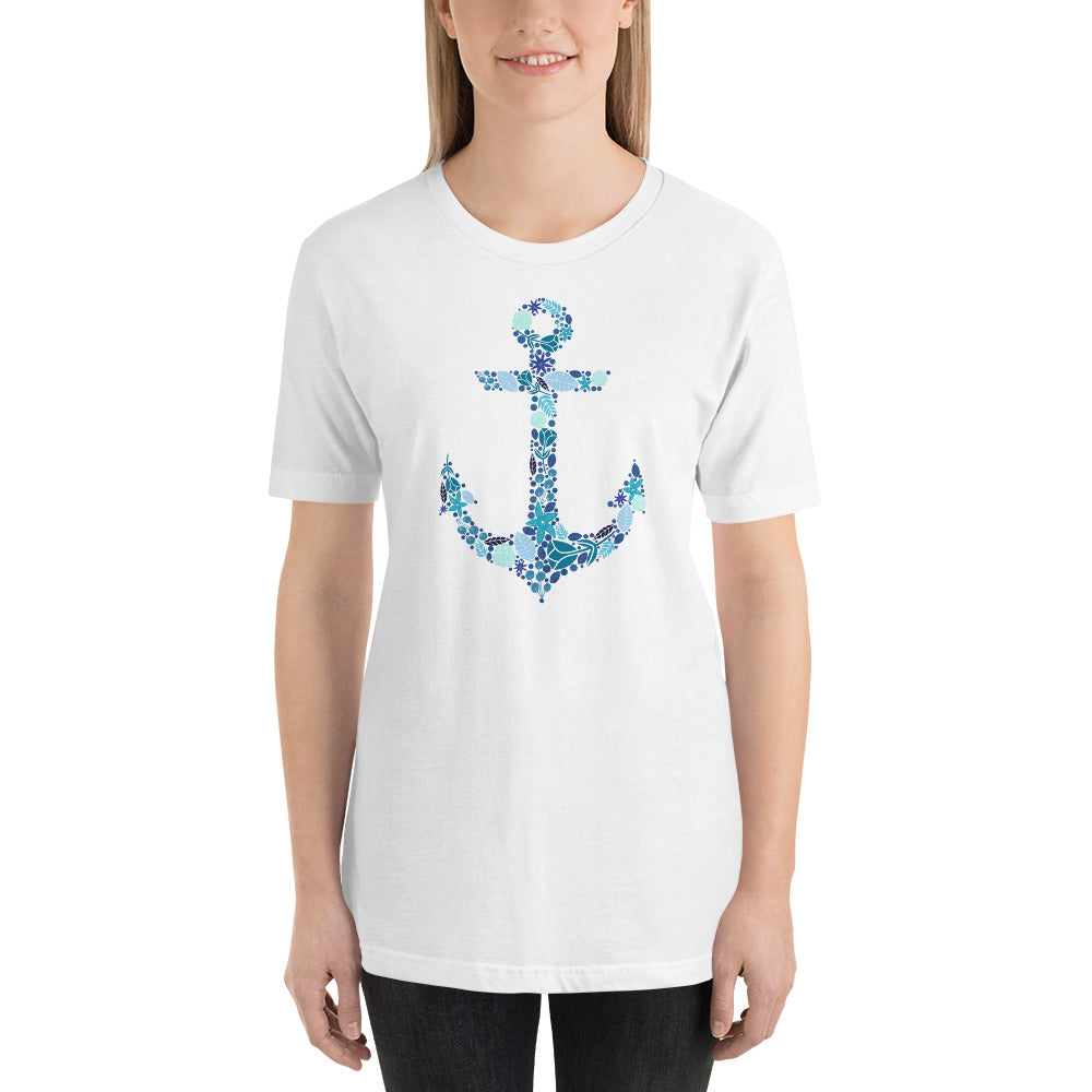 Floral Anchor Unisex t-shirt