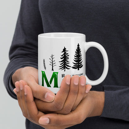 Maine "Raise Them Kind" White glossy mug