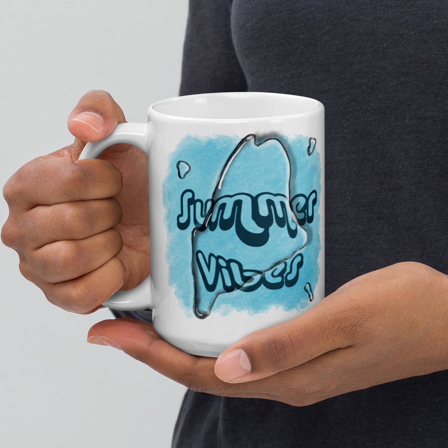 Summer Vibes White glossy mug