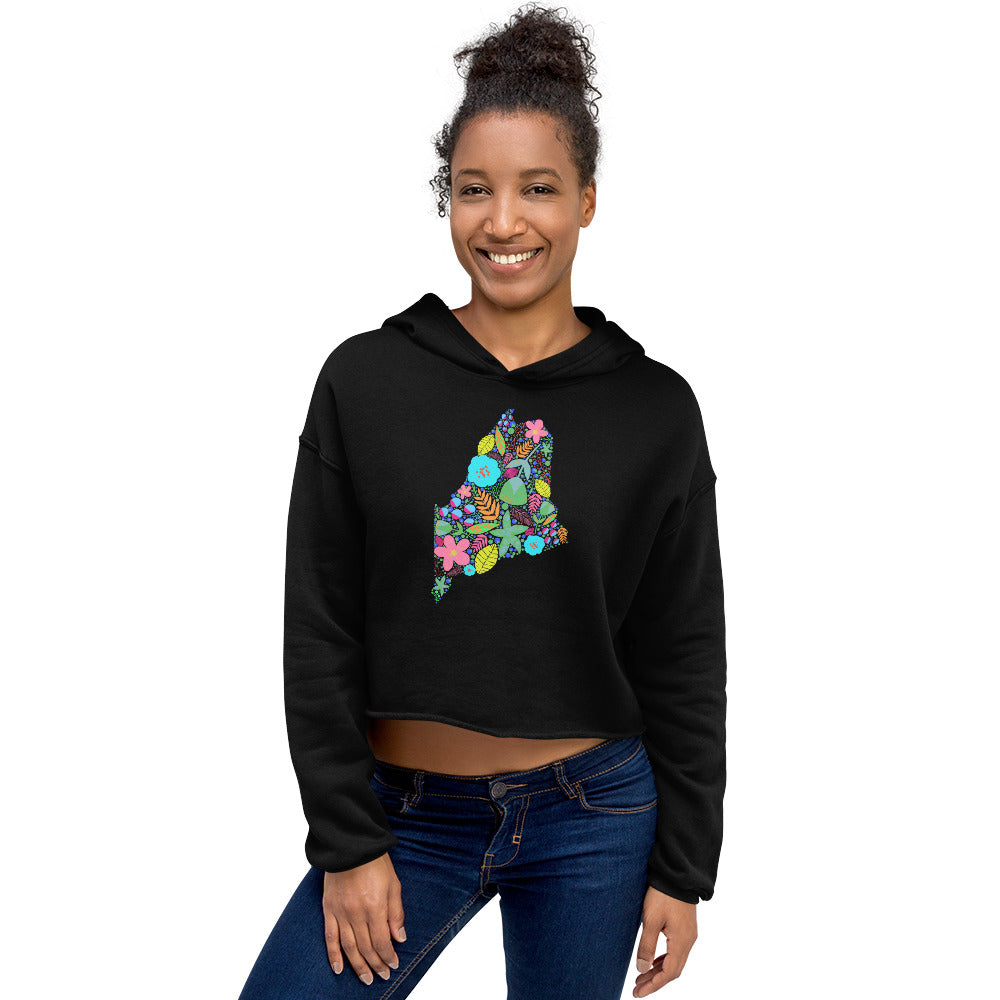 Maine Neon Crop Hoodie