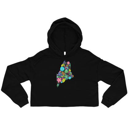 Maine Neon Crop Hoodie