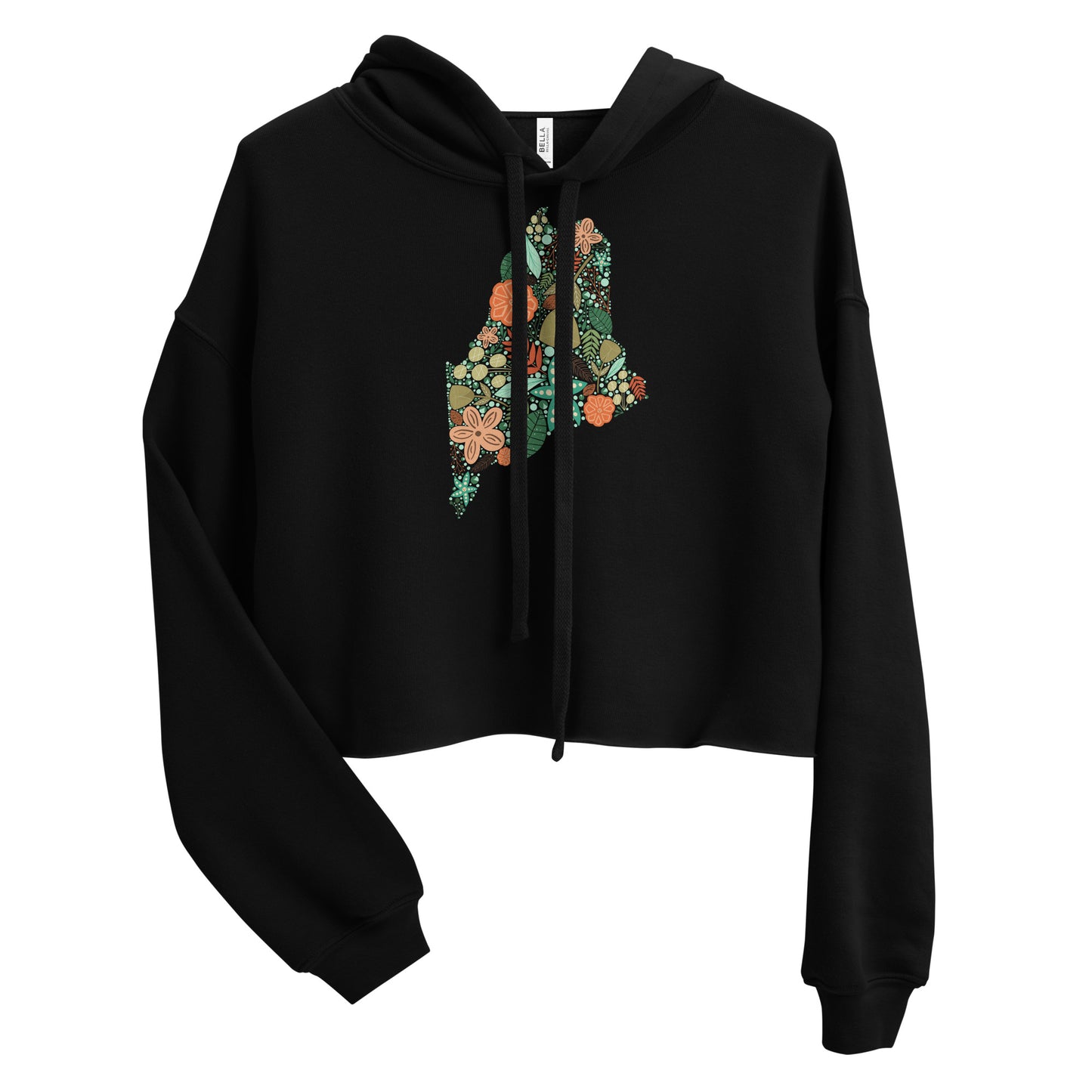 Maine Floral Crop Hoodie