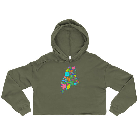 Maine Neon Crop Hoodie