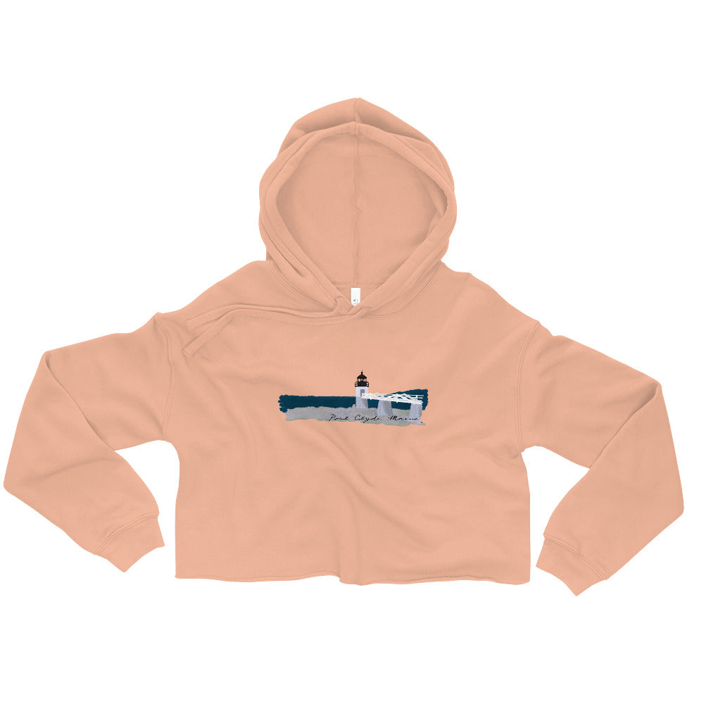 Marshall Point Lighthouse Crop Hoodie