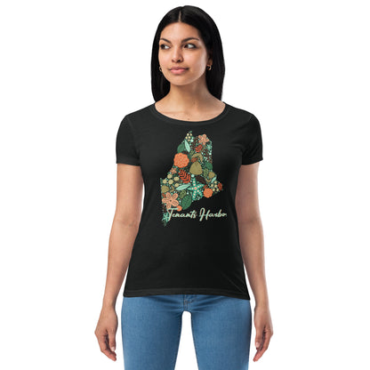 Tenants Harbor Floral Women’s fitted t-shirt