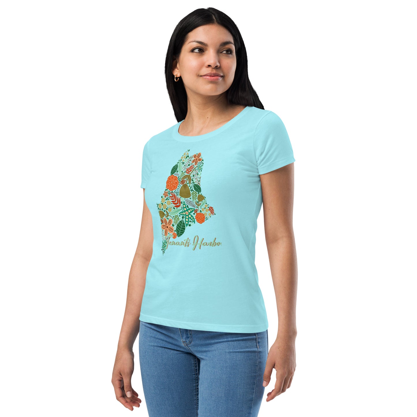 Tenants Harbor Floral Women’s fitted t-shirt