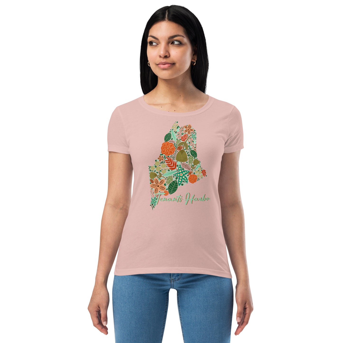 Tenants Harbor Floral Women’s fitted t-shirt