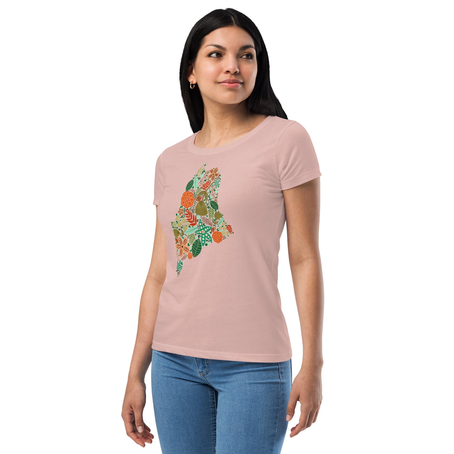 Maine Floral Women’s fitted t-shirt