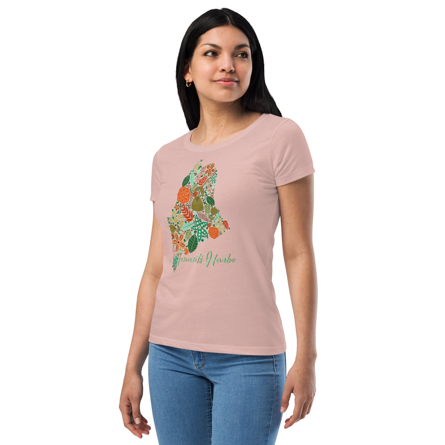 Tenants Harbor Floral Women’s fitted t-shirt