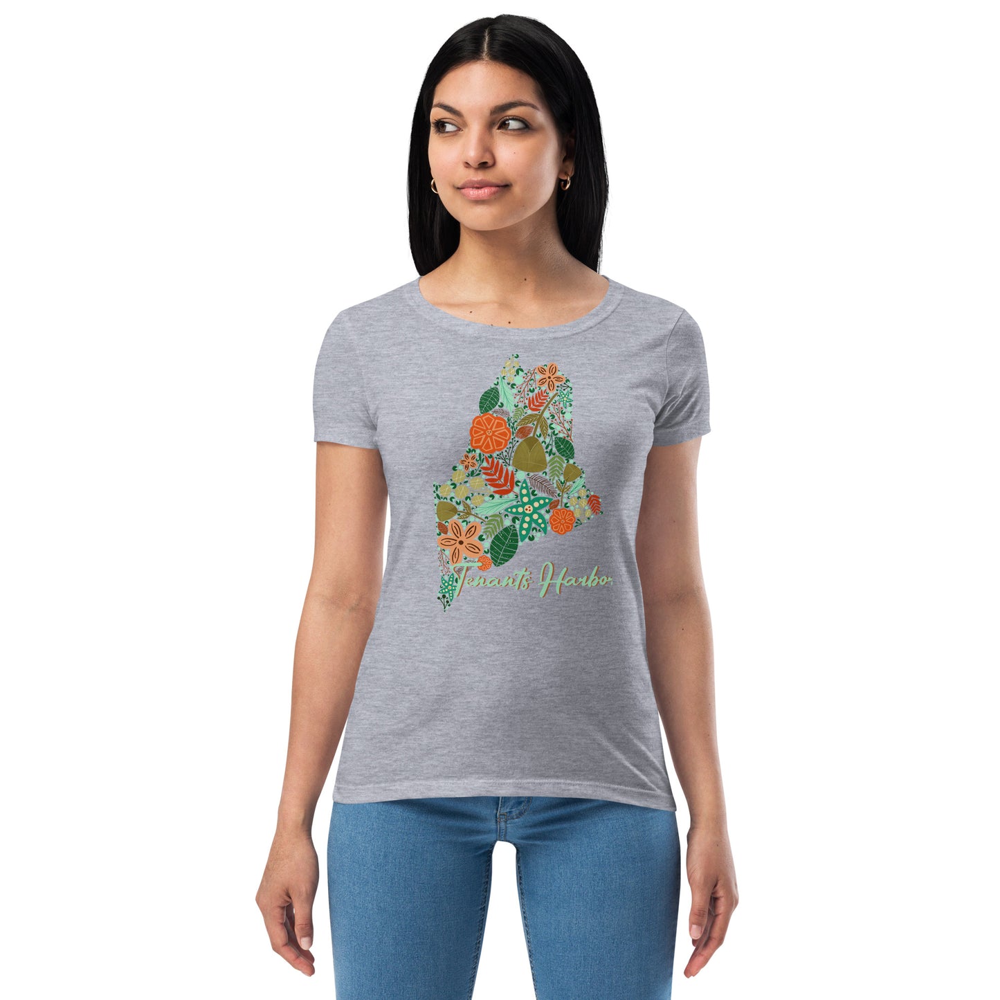 Tenants Harbor Floral Women’s fitted t-shirt