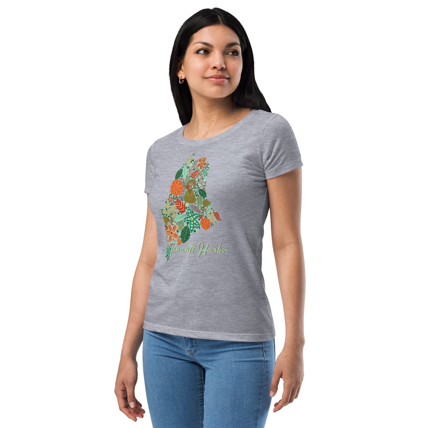 Tenants Harbor Floral Women’s fitted t-shirt