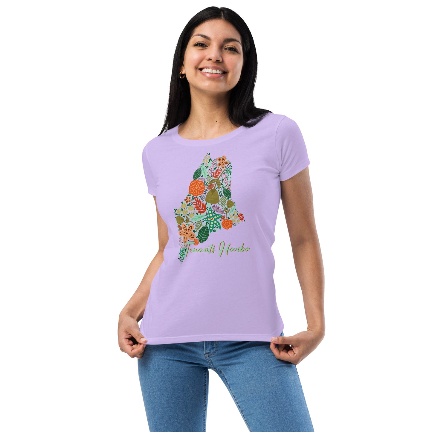 Tenants Harbor Floral Women’s fitted t-shirt