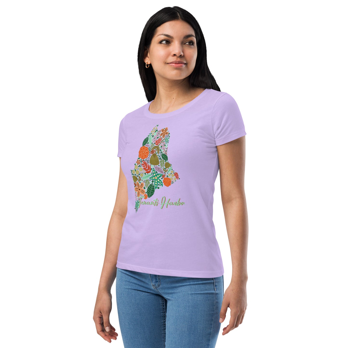 Tenants Harbor Floral Women’s fitted t-shirt