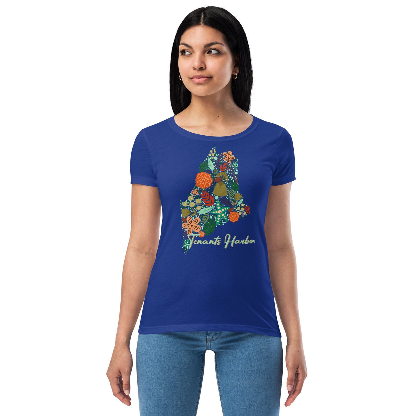 Tenants Harbor Floral Women’s fitted t-shirt