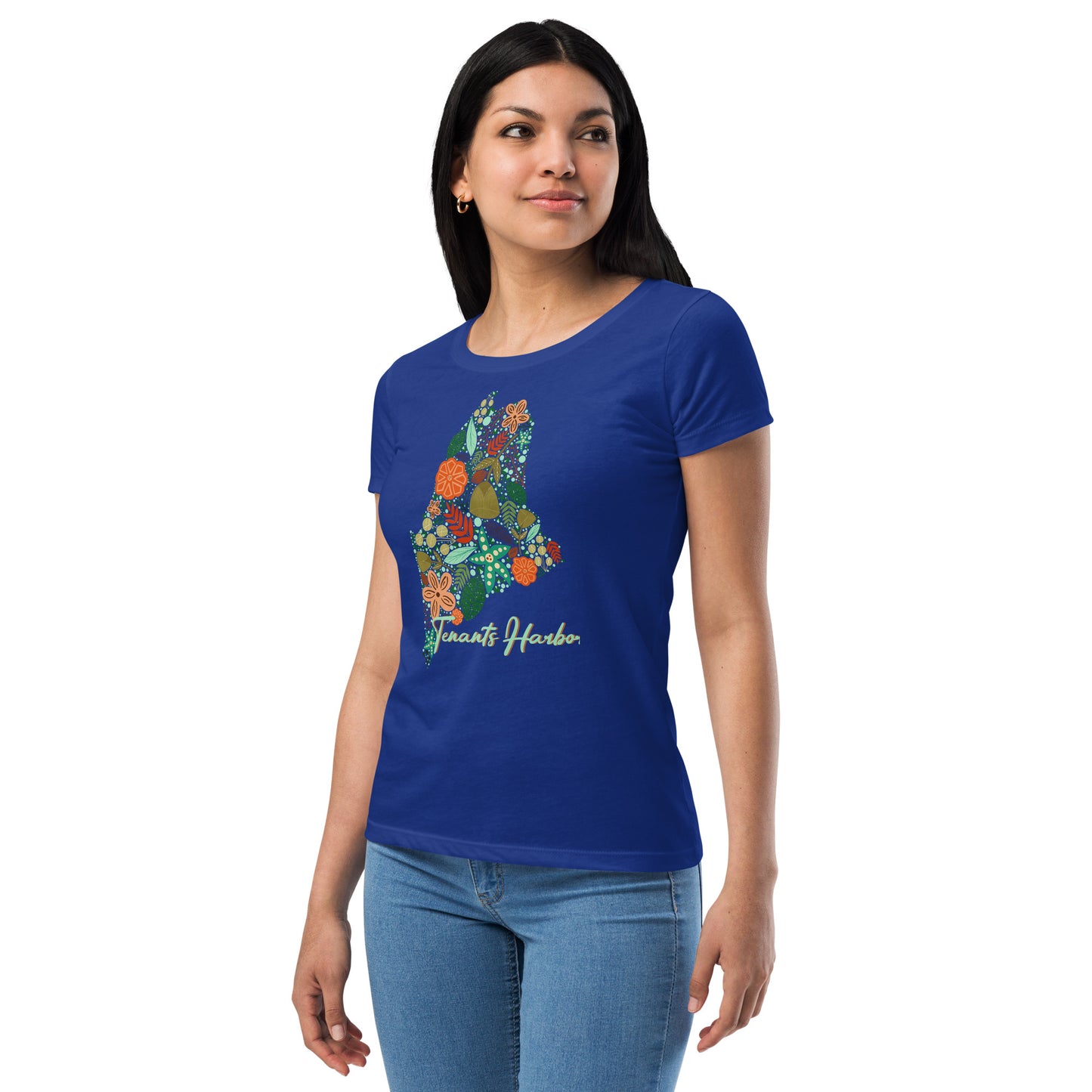 Tenants Harbor Floral Women’s fitted t-shirt