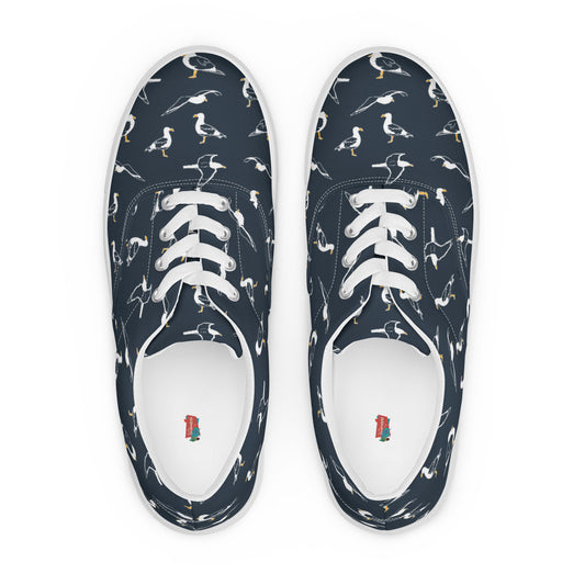 Navy Seagull Women’s lace-up canvas shoes