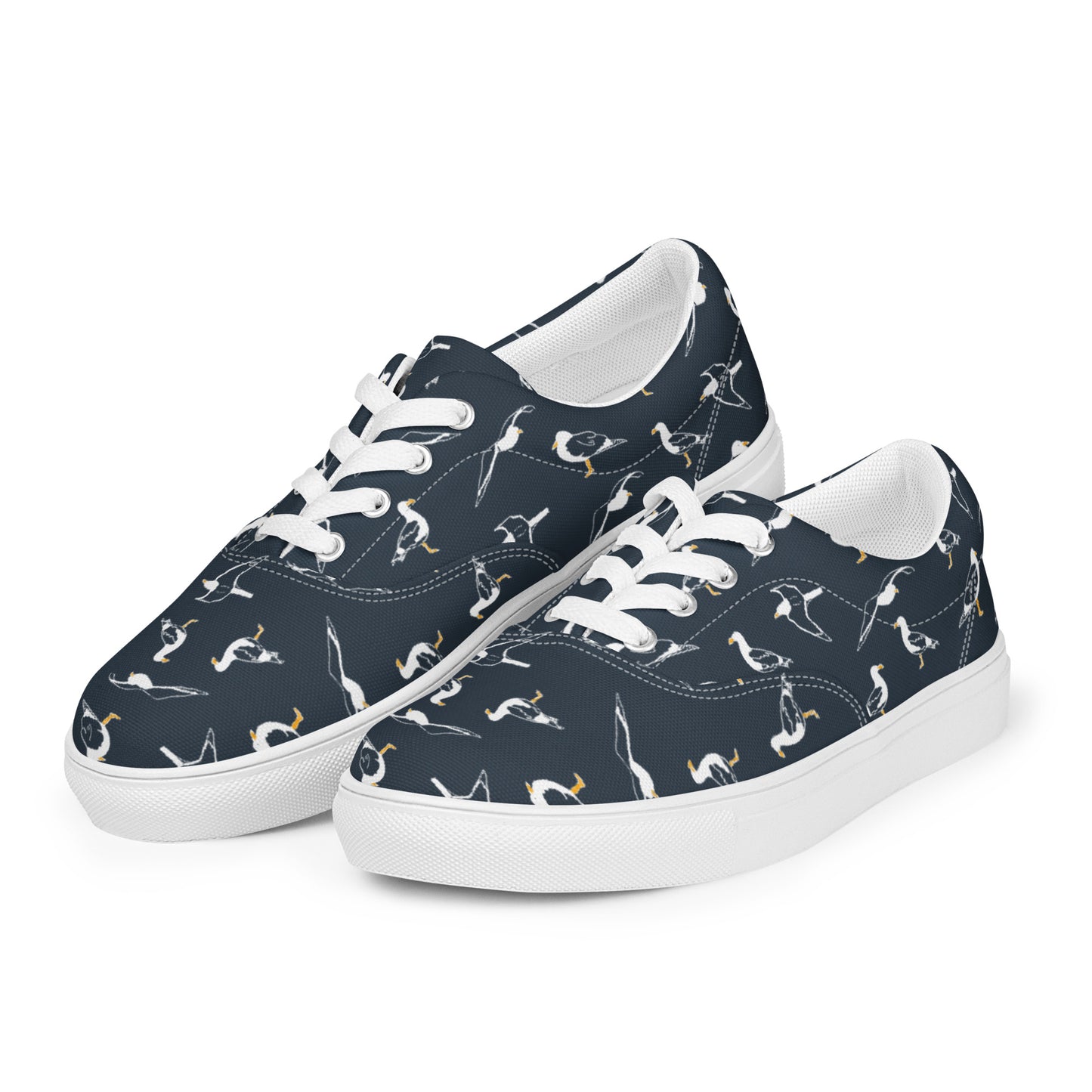 Navy Seagull Women’s lace-up canvas shoes