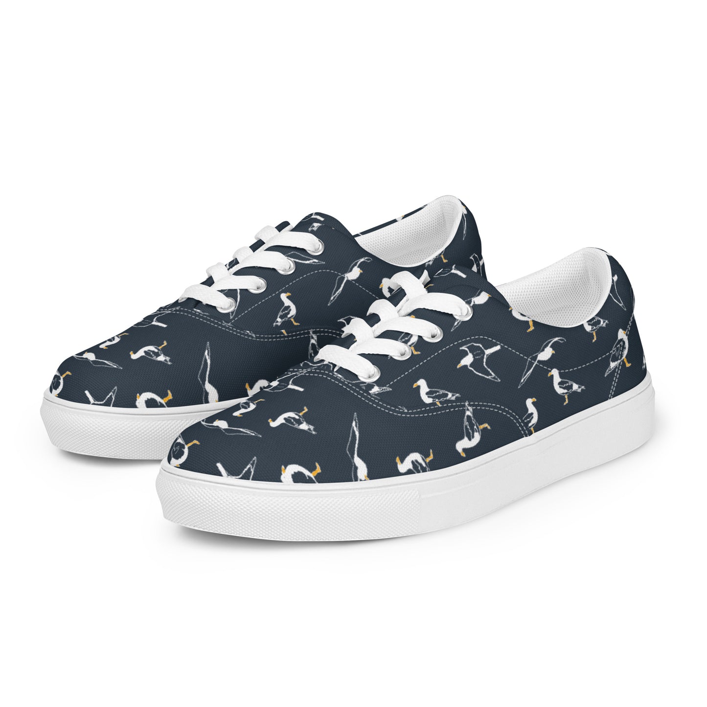 Navy Seagull Women’s lace-up canvas shoes