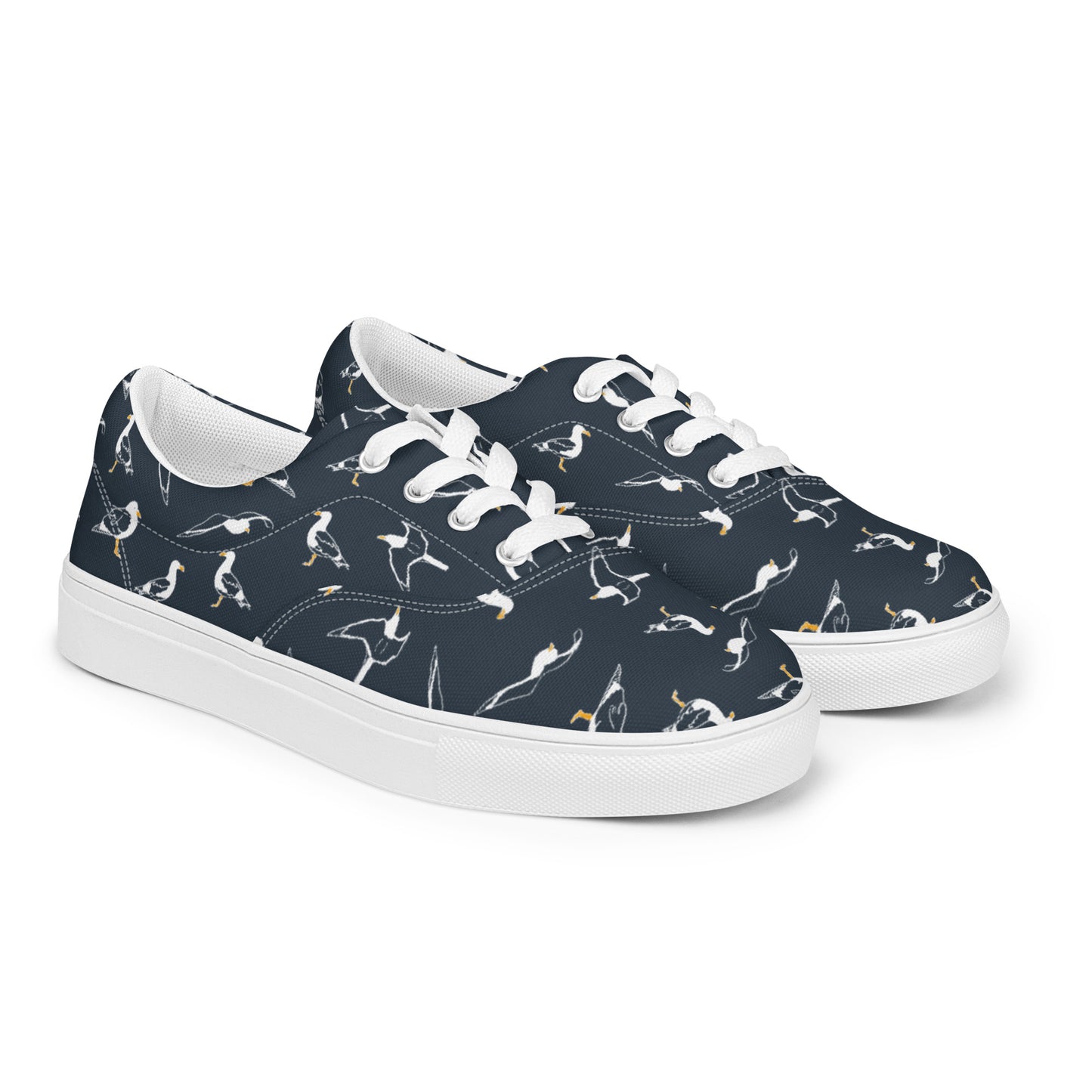 Navy Seagull Women’s lace-up canvas shoes